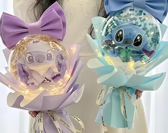 Stitch Plush Flower Bouquet: Anime Birthday Gift Box