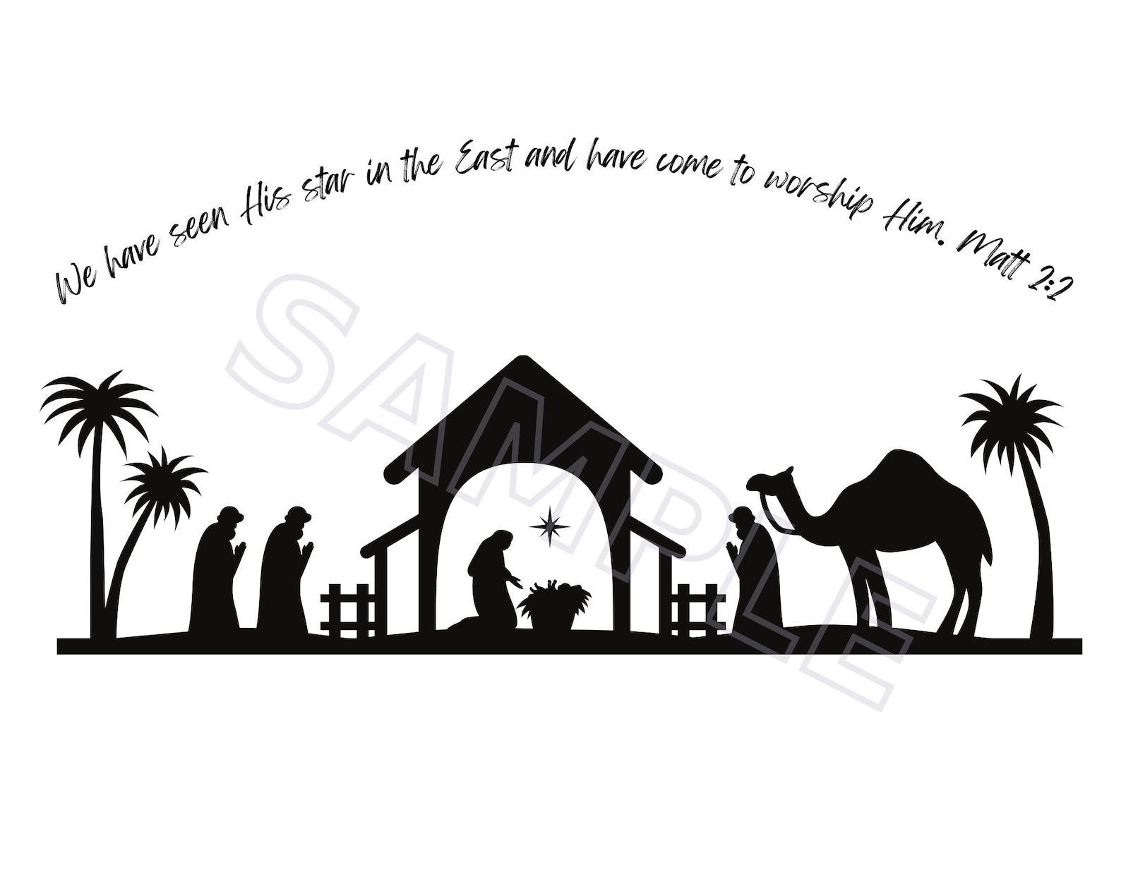 3 Piece Christmas Nativity Set Printable Religious Art Etsy