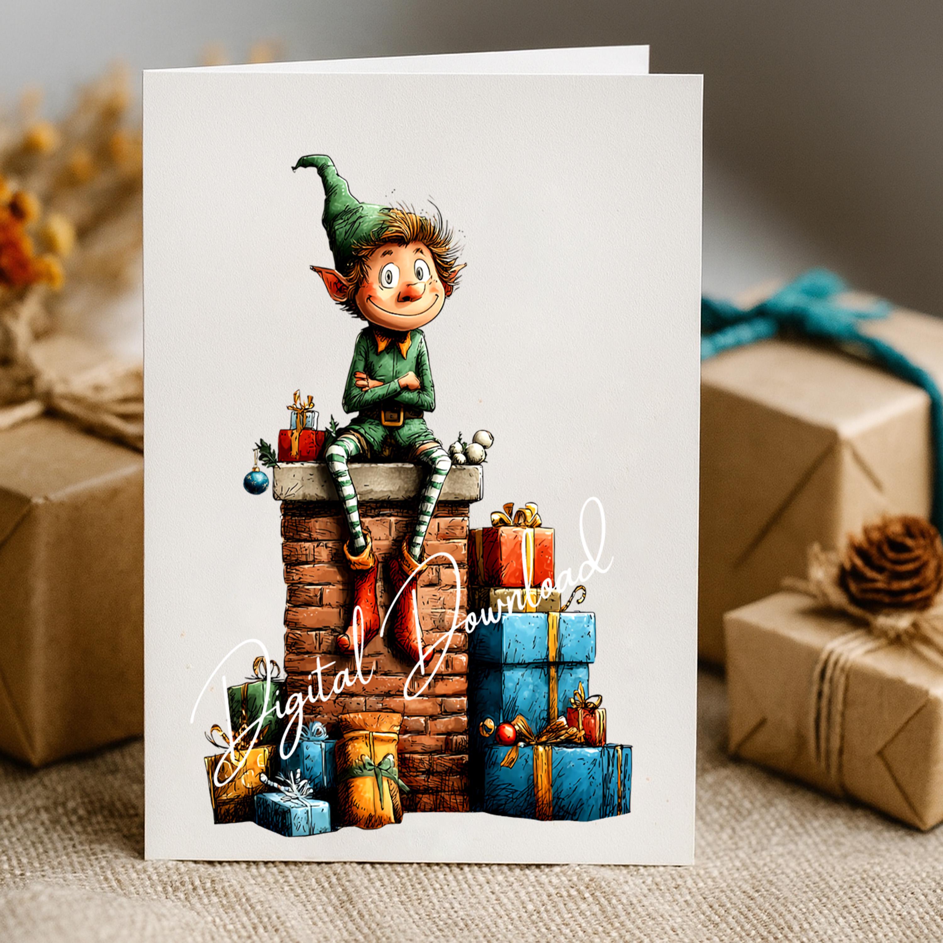 Funny Christmas Elves PNG Clipart: 18 Transparent Background Digital ...