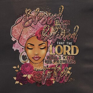 Reusable Grocery Bag Faith 2 Blessed Is She