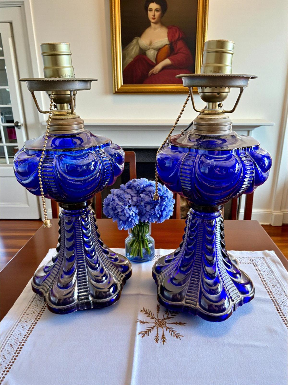 Cobalt blue oil lamp - Etsy 日本