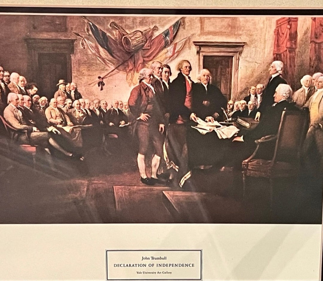 American History Art Print Framed Declaration of Independence John ...