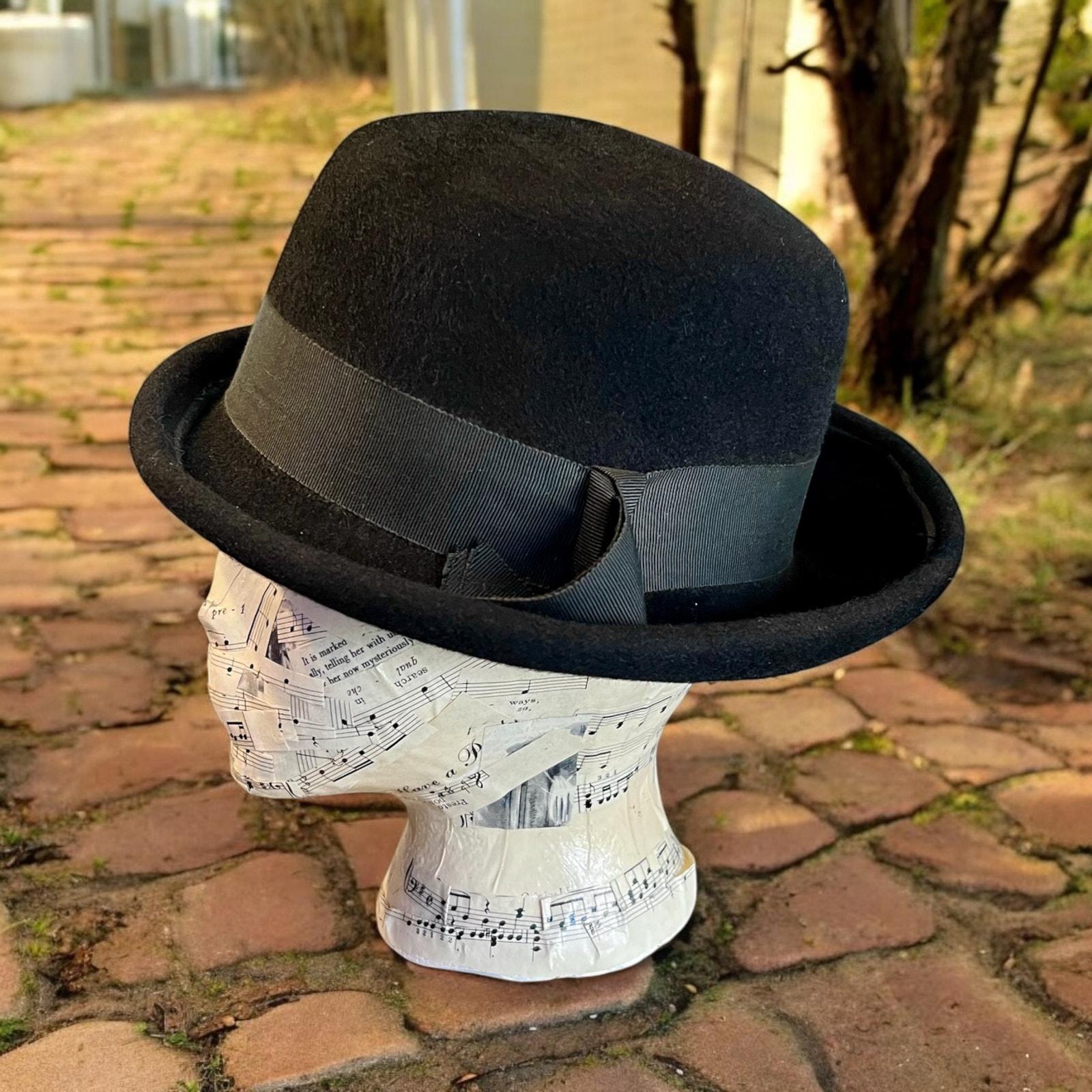Vintage Black Hat-henry Pollak NY-100% Wool-1940s-breton  display picture 1