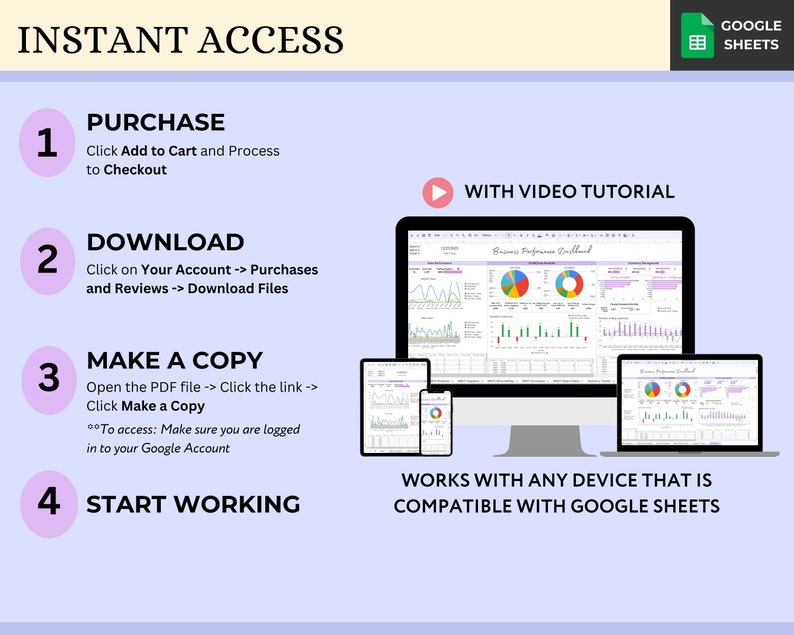 Stock Management Google Sheets Tracker, Product Inventory Control System, Online Business