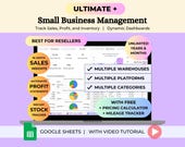 Small Business Bookkeeping Reseller Spreadsheet Template, Multiple Warehouse Inventory Management & Sales Order Tracker, Google Sheets