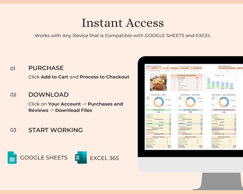Recipe Cost Calculator for Food Pricing Tool Bakery Ingredients Cost ...