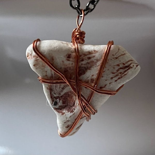 Genuine Lake Michigan Porcelain Necklace Pendant