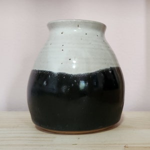 Black and white handmade vase, flower vase, ceramic home decor, gift, hand thrown artisan made, home goods, birthday gift, holiday gift