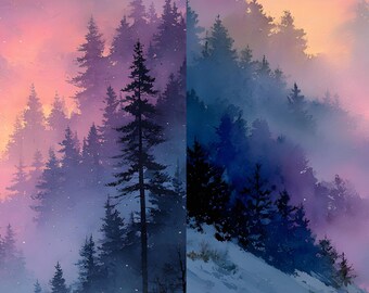 Whisper — Volume Two | Calming Winter Phone Wallpapers & Printable Art | Digital Download