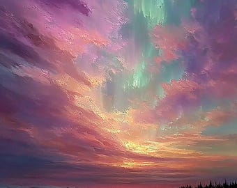 Whisper Aurora Phone Wallpapers – Soft Winter Skies & Calming Luminous Digital Backgrounds