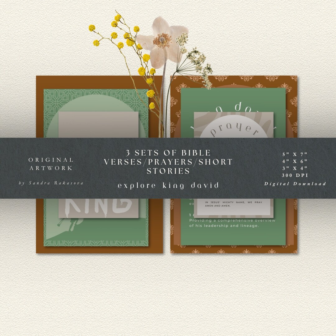 King David Scripture Cards | Printable Prayer and Memory Cards ...