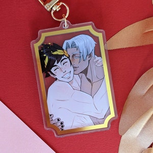 Hades game Thanatos and Zagreus Thanzag acrylic keychain charm