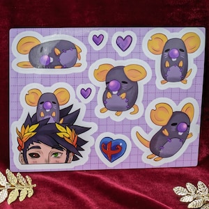 Hades game Mort sticker sheet