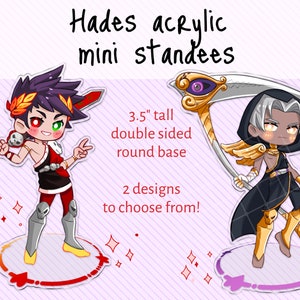 Hades Game Thanatos and Zagreus mini acrylic standees