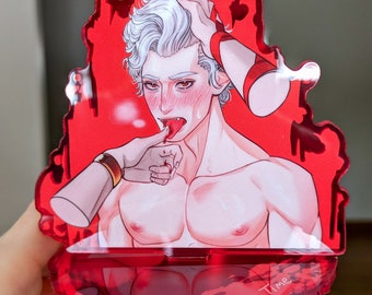 Baldur's Gate 3 Astarion bloody feeding acrylic standee feat. Zagreus