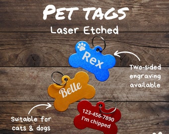 Pet Tag, Engraved Pet Tag, Custom Dog Tag, Dog ID Tag, Pet ID Tag, Dog Tag Phone, Personalized Dog Tag, Customized Dog Tag, Unique Pet Tag