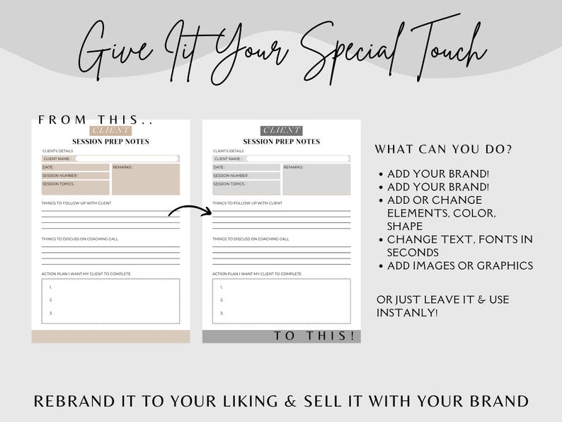 Coaching Worksheet Templates: Editable Canva Forms for Health & Life Coaches (PDF Download) image 6