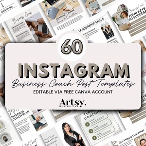 Business Coaching Instagram Canva Template  | Coaches Social Media Engagement Feed | Lead Magnet Marketing Boost I Canva Editable Templates