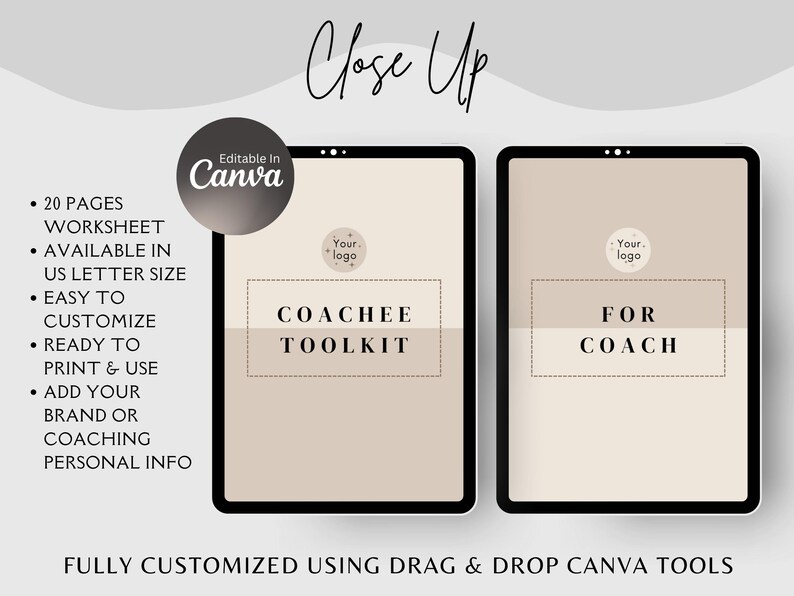 Coaching Worksheet Templates: Editable Canva Forms for Health & Life Coaches (PDF Download) image 2