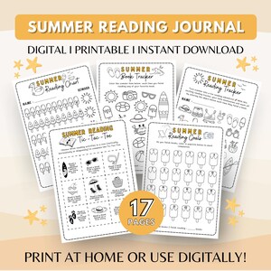 Sommer Lese Tracker und Herausforderung für Kinder | Ausdruckbares Leselogbuch | Popsicle Book Tracker | Lese Reward Chart Digitales Journal