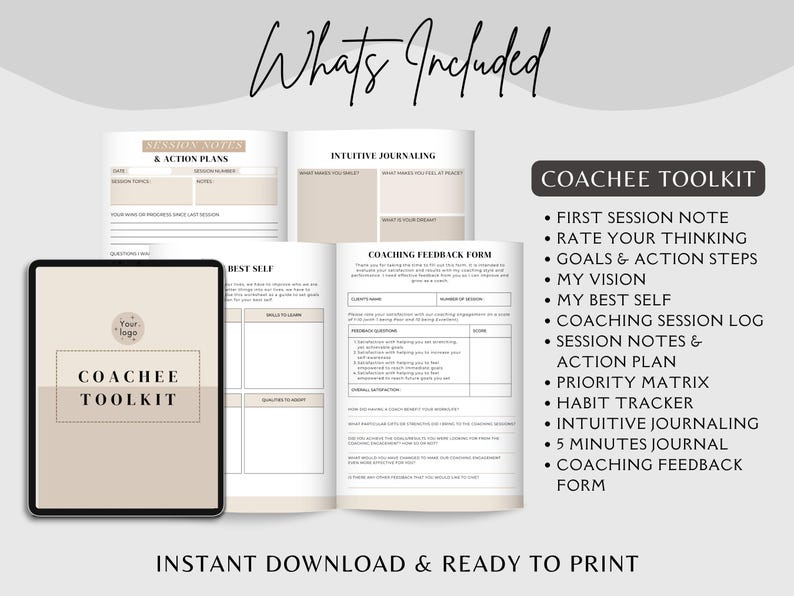 Coaching Worksheet Templates: Editable Canva Forms for Health & Life Coaches (PDF Download) image 3