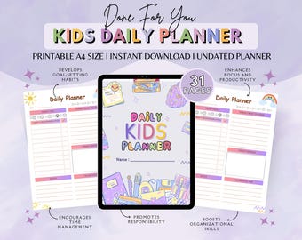 Kids Daily Planner: Printable Children's Journal & Activity Schedule (PDF Download)