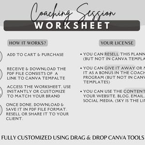 Coaching Worksheet Templates: Editable Canva Forms for Health & Life Coaches (PDF Download) image 7