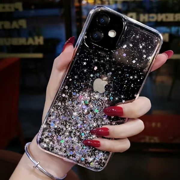 Glitter Black Soft Silicone iPhone 14 Pro