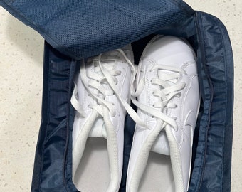 Nylon Shoe Travel Pouch w/Zipper