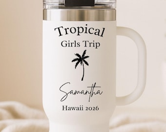 Custom 40oz Stainless Steel Tumbler, Personalized Travel Mug, Bridesmaid Gift