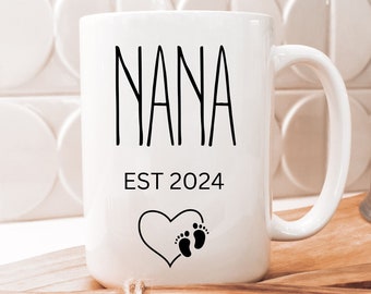 Pregnancy Announcement, Custom Grandparent Mug, Baby Announcement, Grandma Grandpa Mug, New Grandma Gift, New Grandpa Gift, New Baby