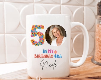 Custom 50th Birthday Mug, Photo Mug, Milestone Birthday Mug, Custom Mug For Birthday, Unique Birthday Gift, Christmas Gift For Her Birthday,