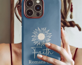 Telefoonhoesje christelijk bijbelvers, gepersonaliseerd geloofscadeau