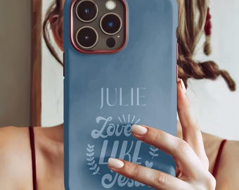 Personalized Christian Phone Case, Religious Gift, Tough Protective Case