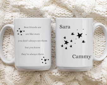 Best Friend Gift, Personalized Friendship Mug, Gift For Her, Maid Of Honor Gift, Sorority Sister Gift, Custom Mug