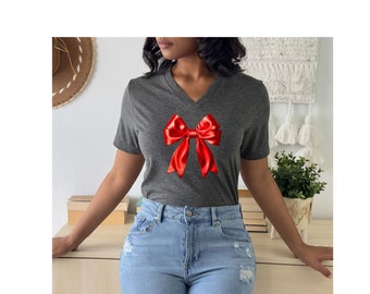 Red Bow Shirt, Gift For Best Friend, Birthday Gift For Sister, Body Positivity, Bachelorette Party, Mother's Day, Gift For Her BFF