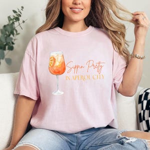 Aperol Spritz Shirt, Cocktail Shirt, Bride To Be, Trendy Summer Tee, Bachelorette Party Gift, Cocktail Girls Weekend, Bridesmaid Proposal