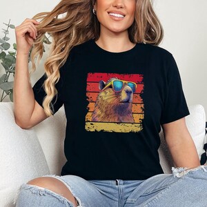 Retro Capybara Shirt, Gift For Capybara Lover, Funny Capybara T-Shirt, Pet Lover Crewneck, Capybara Sweatshirt, Capybara Graphic Vintage Tee