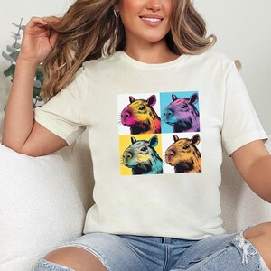 Capybara Shirt, Gift For Capybara Lover, Funny Capybara T-Shirt, Rodent Tee, Pet Lover Crewneck, Capybara Pop Art, Capybara Graphic Tee