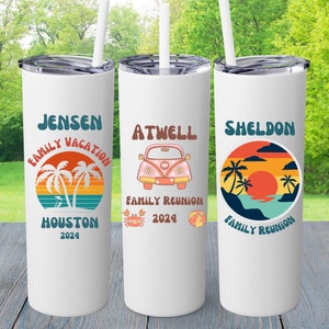 Family Reunion Cup, Vacation Tumbler, Family Reunion Gift, Matching Family Cups, Family Name Tumbler, Personalized Gift, Cruise Tumbler