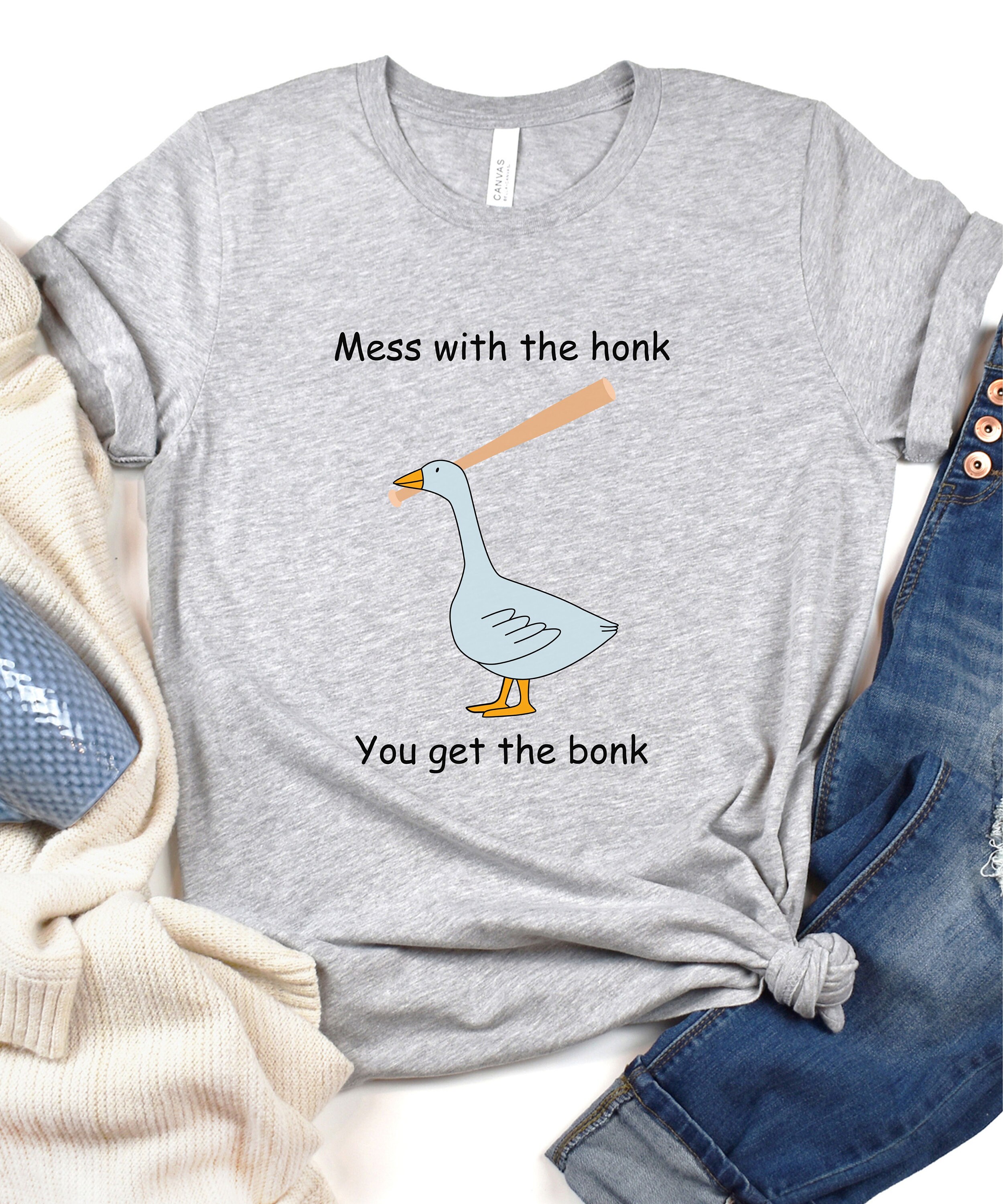 Funny Shirt, Mess With the Honk You Get the Bonk Shirt, Funny Goose