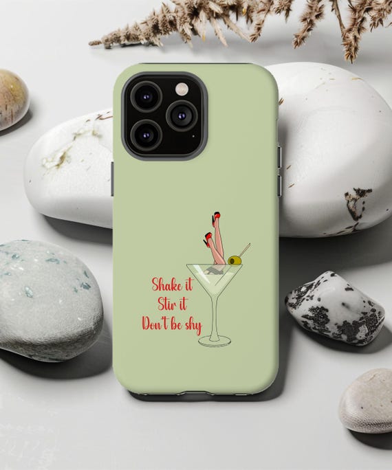 Martini Graphic Phone Case, Girly Cocktail Art - Glossy or Matte Martini Graphic Phone Case, Girly Cocktail Art - Glossy or Matte