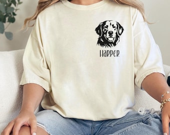 Custom Golden Retriever Comfort Colors Shirt, Goldie Mom Gift