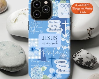 Christian Phone Case, Bible Verse Collage, Religious Gift