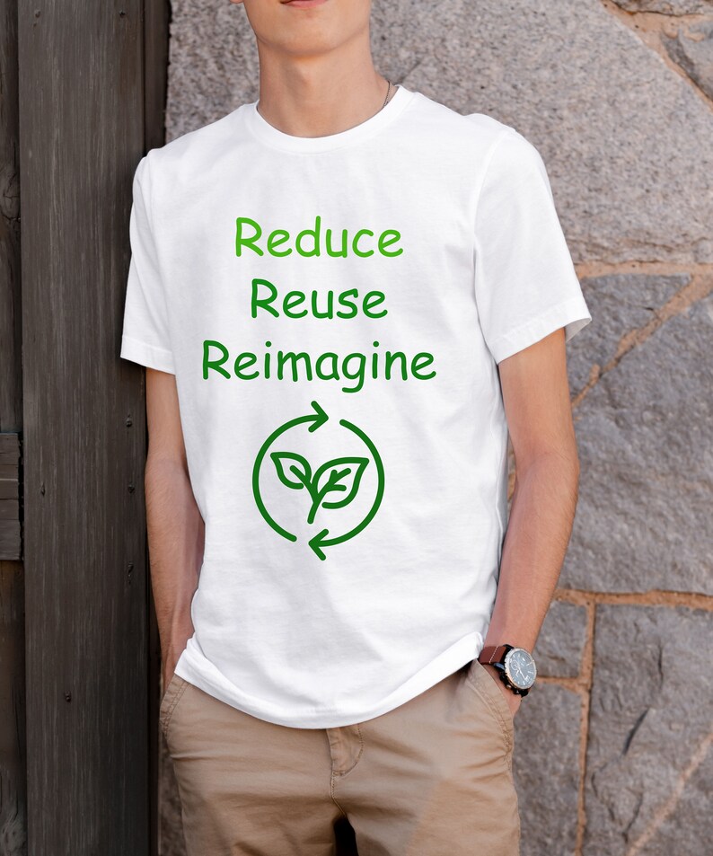 Eco Conscious Shirt, Reduce Reuse Reimagine Tee, Protect Our Oceans, Climate Change Tee, Nature Lover Gift, Earth Day Tee image 7