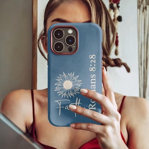 Custom Christian Phone Case, Bible Verse, iPhone 16 15 14 13 12 11 Pro Max, Samsung S25 Google Pixel, Christian Art Phone Case, Godmother