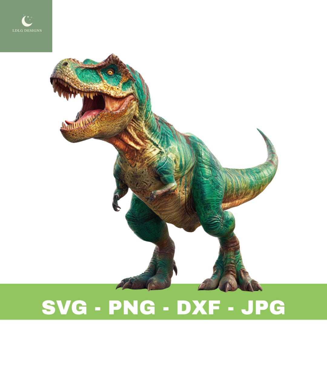 T Rex Dinosaur Clipart Bundle, Tyrannosaurus Rex SVG PNG JPG (digital ...