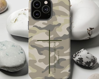Christian Camo Phone Case, iPhone 17 16 15 14 13 12 11 Pro Max, Personalized Bible Verse, Samsung Google, Camo Art, Hunter Gift, Deer Hunt