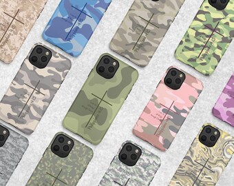 Christian Camo Phone Case, iPhone 17 16 15 14 13 12 11 Pro Max, Personalized Bible Verse, Samsung Google, Camo Art, Hunter Gift, Deer Hunt