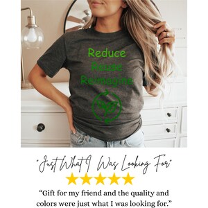 Eco Conscious Shirt, Reduce Reuse Reimagine Tee, Protect Our Oceans, Climate Change Tee, Nature Lover Gift, Earth Day Tee image 4